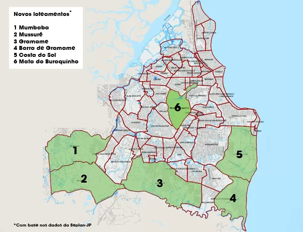 Bairros João Pessoa Mapa